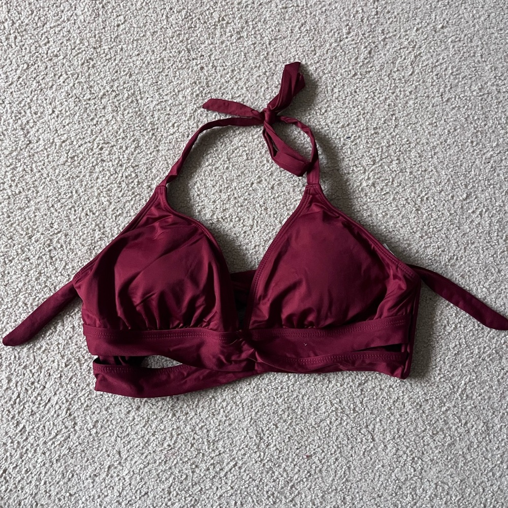 Kona Sol Burgundy Bikini Top